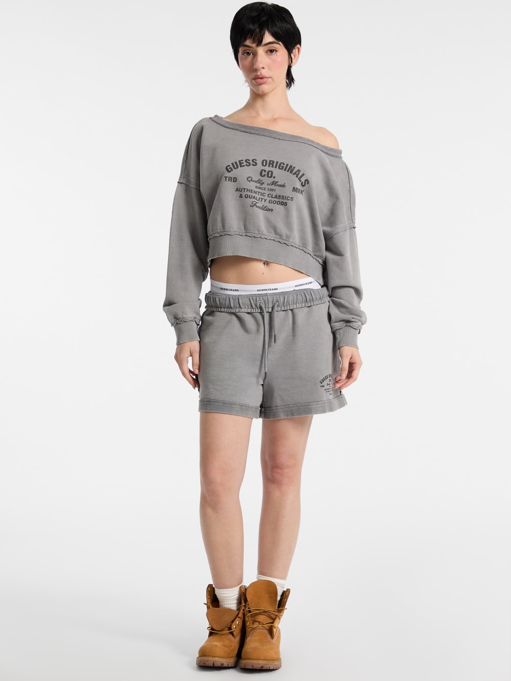 GUESS Originals Eco Boat-Neck Sweatshirt - Guess
