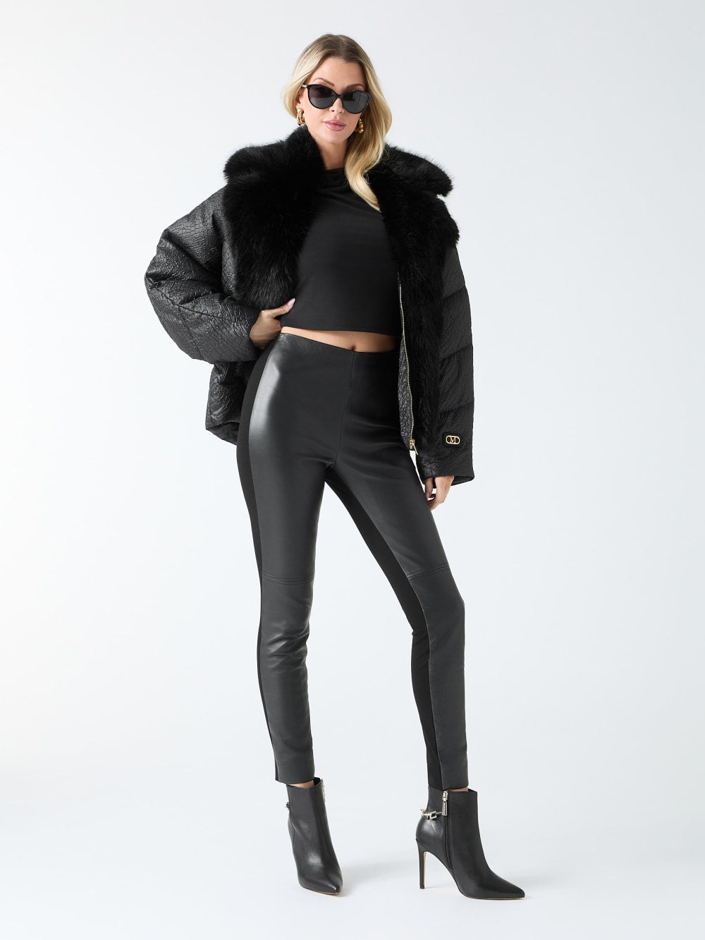 Coy Leather High-Rise Legging - Guess