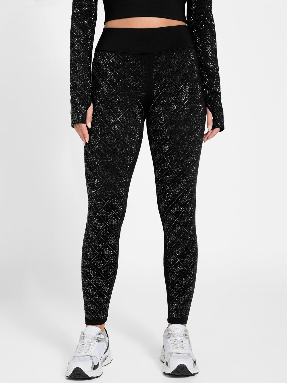Eco Debby Rhinestone Quattro G Leggings - Guess