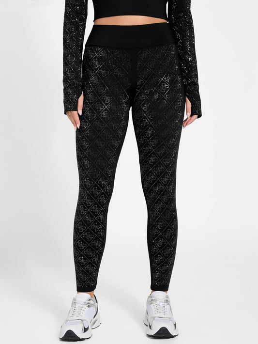 Eco Debby Rhinestone Quattro G Leggings - Guess