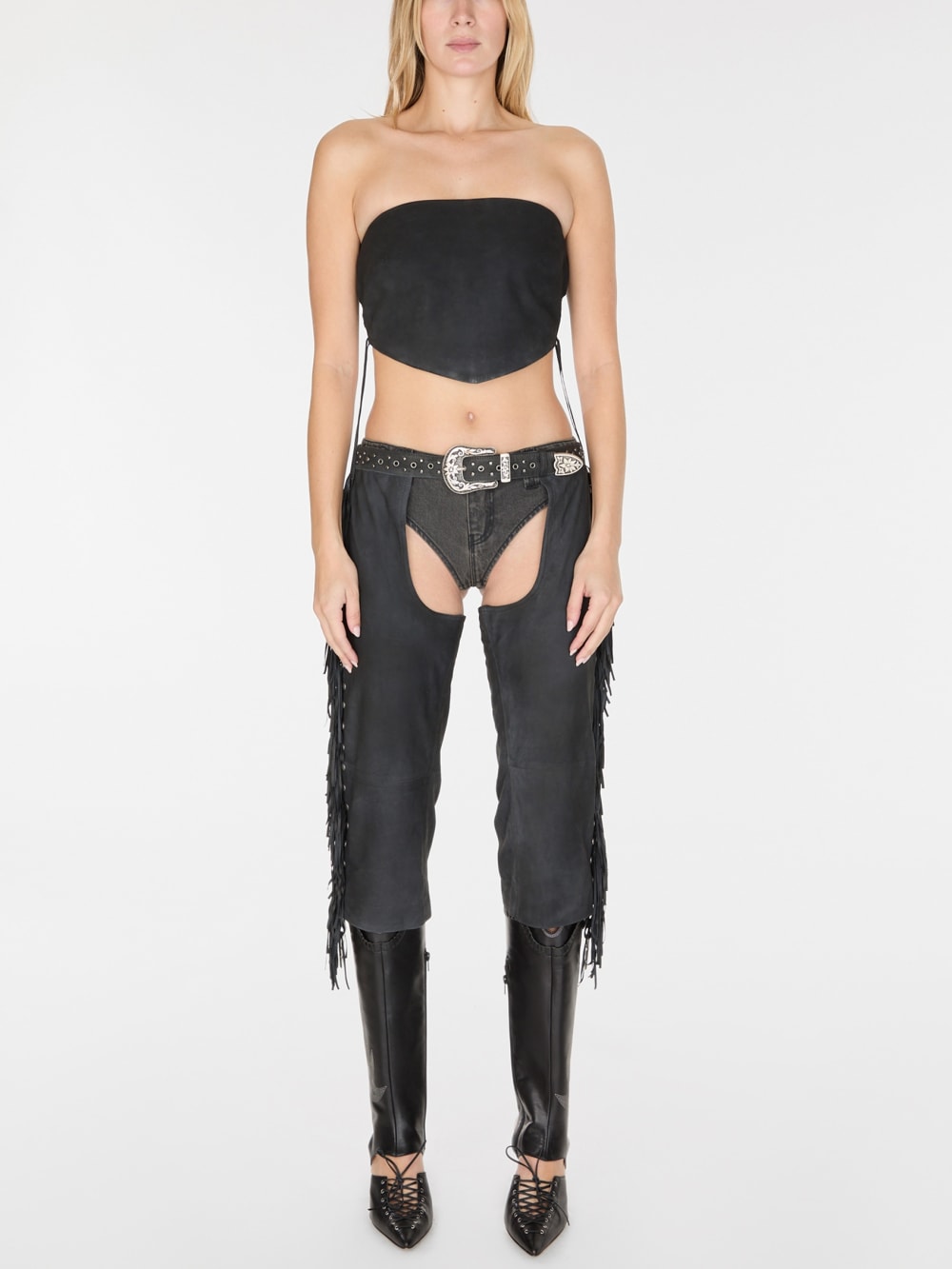 fringe capri suede chaps - Guess