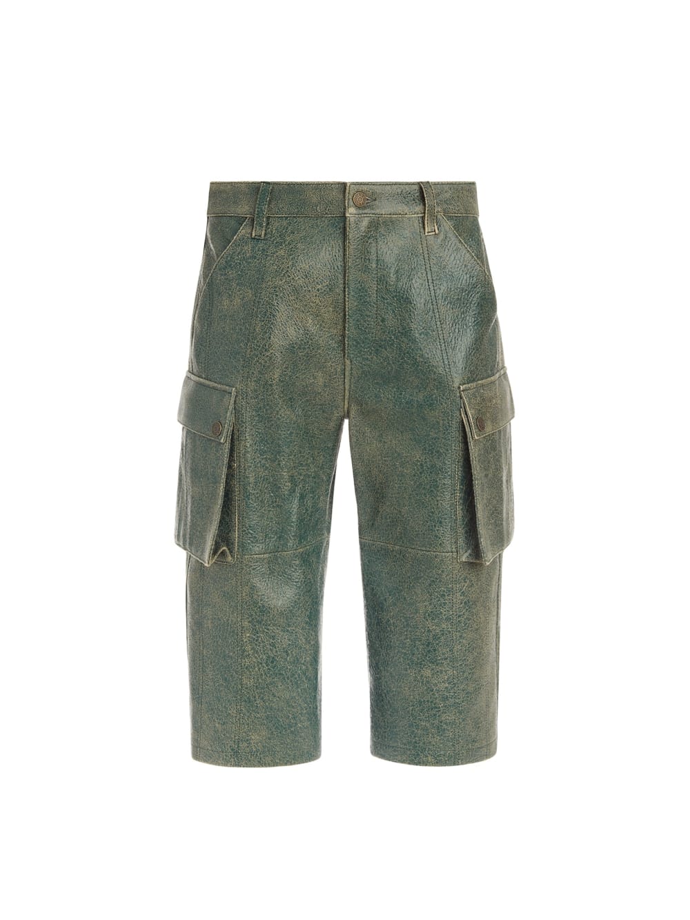 crackled leather cargo pants - Guess