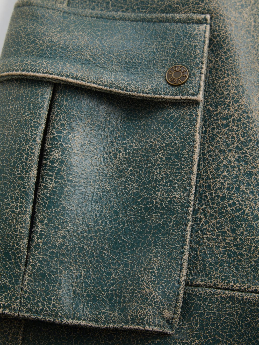 crackled leather cargo pants - Guess