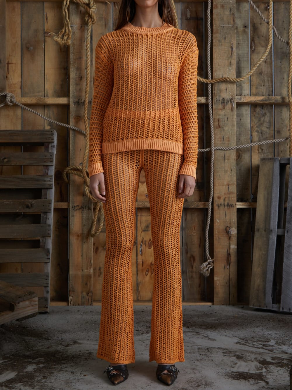 open knit bottoms - Guess