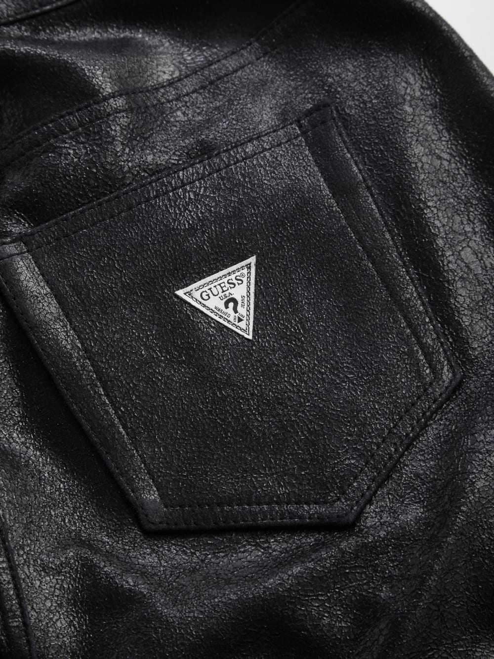 crackled leather pants - Guess