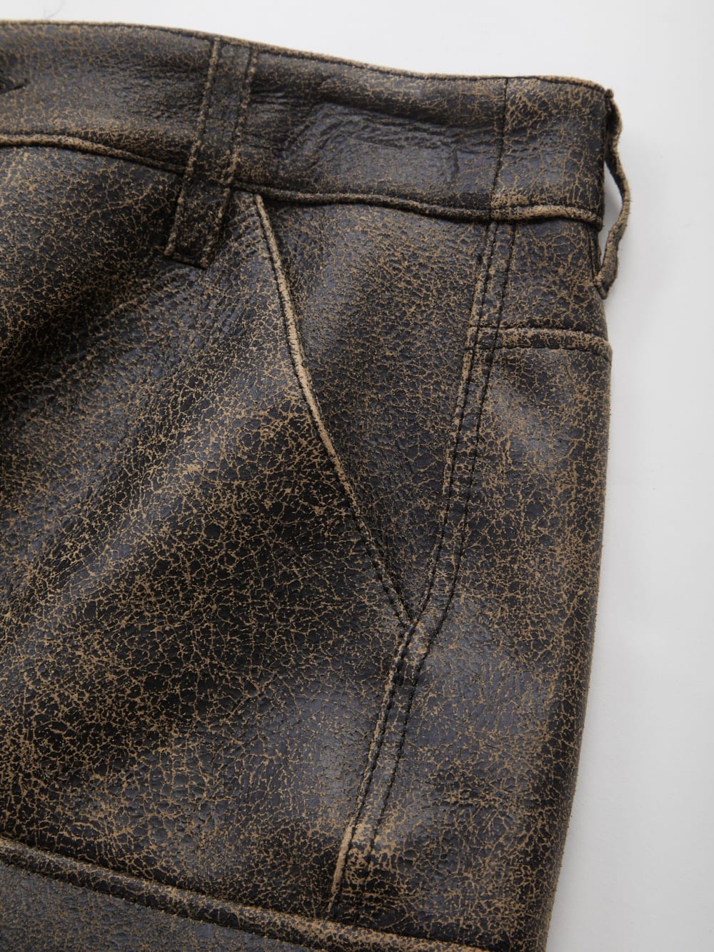 crackled leather cargo pants - Guess