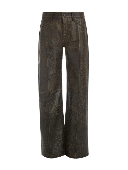 crackled leather pants - Guess