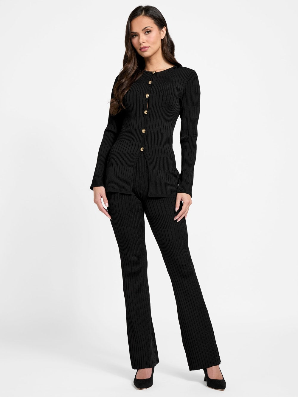 Janet Ribbed Sweater Pant - Guess