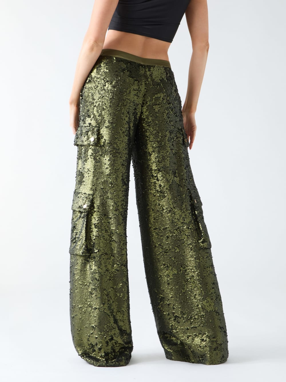 Kaia Sequin Cargo Pants - Guess