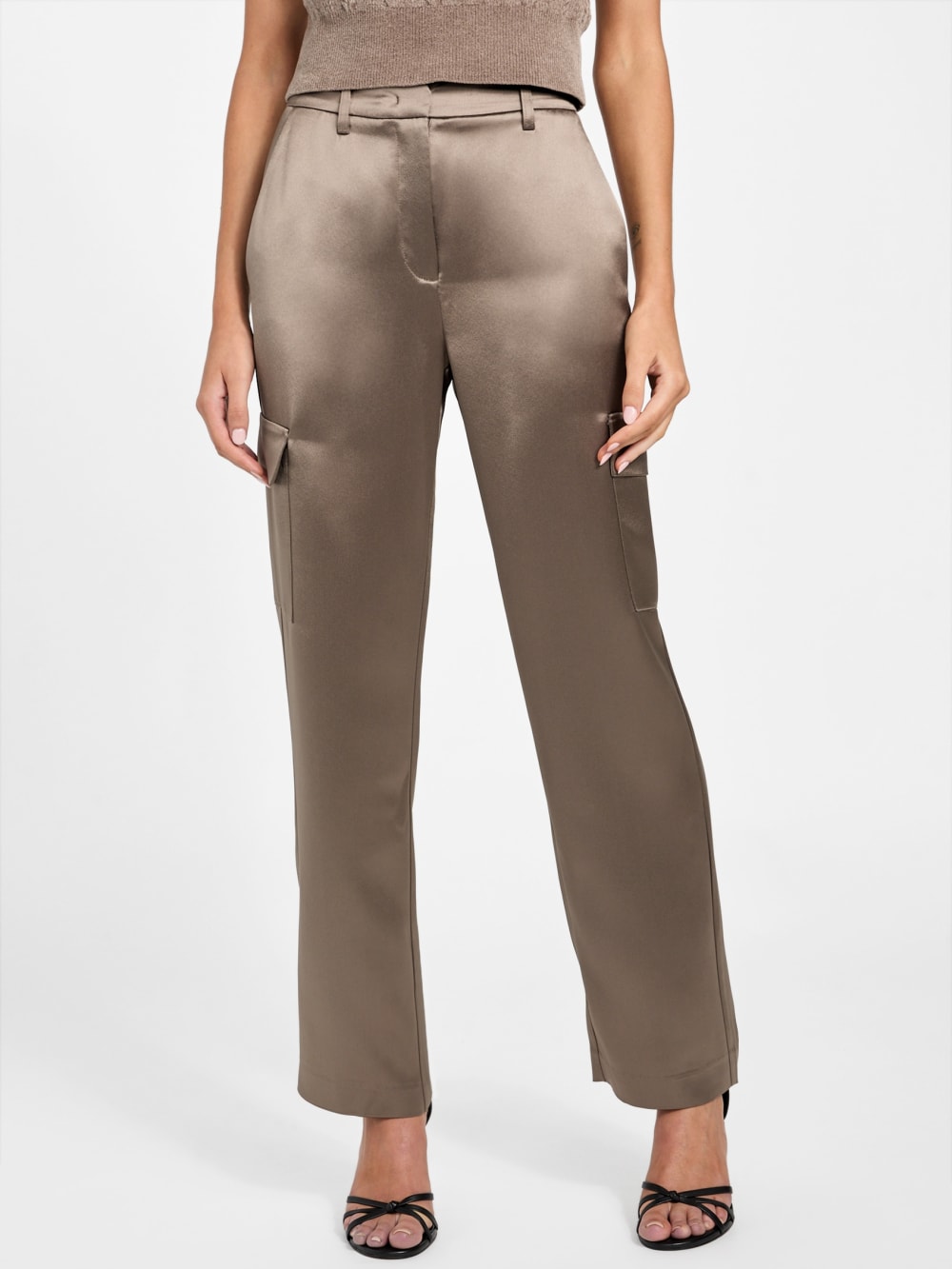 Megan Cargo Satin Pants - Guess