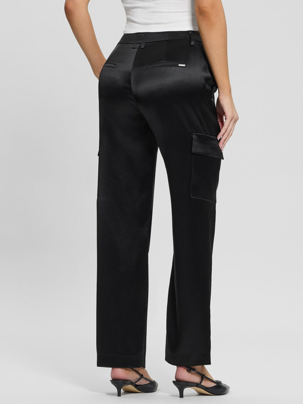 Megan Cargo Satin Pants - Guess