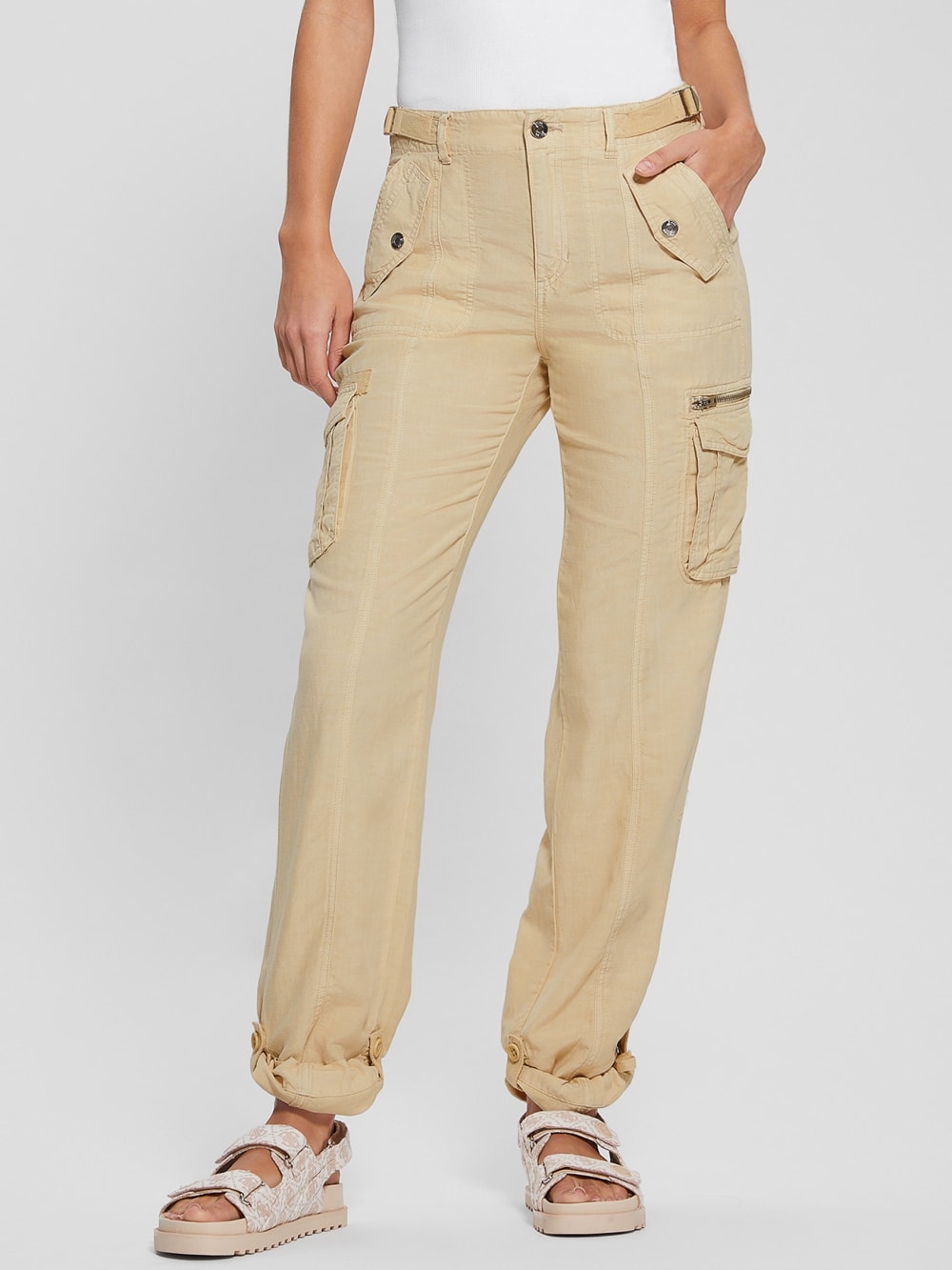 Nessi Linen Cargo Pants - Guess