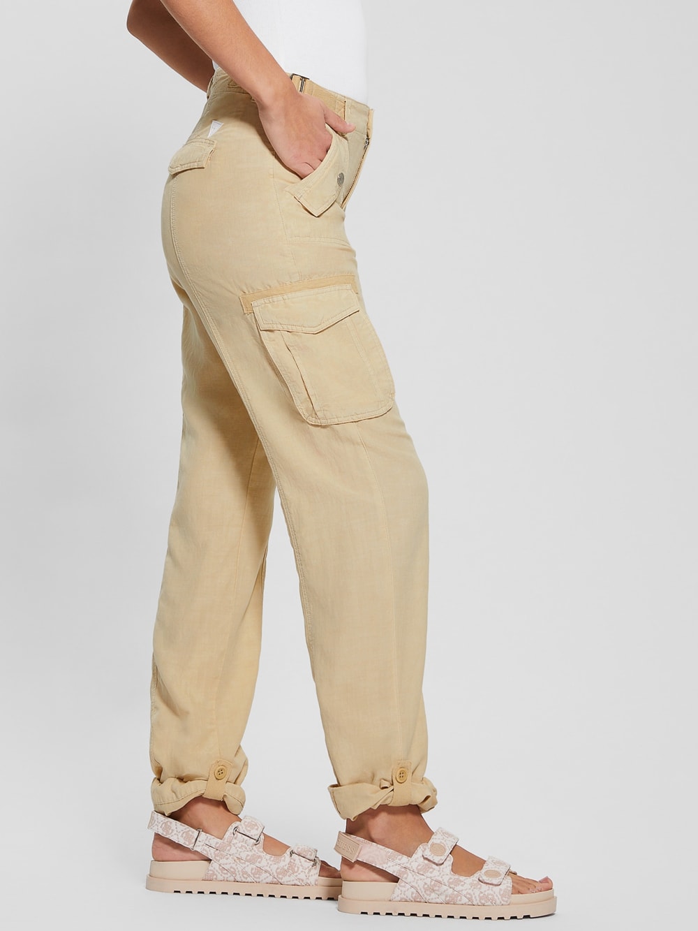 Nessi Linen Cargo Pants - Guess