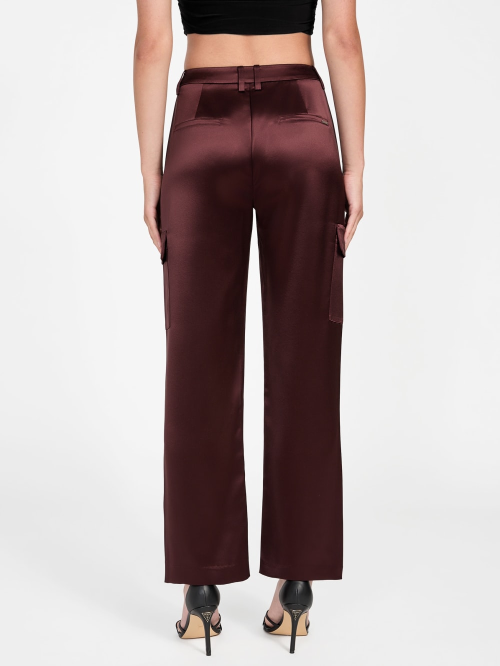 Megan Cargo Satin Pants - Guess