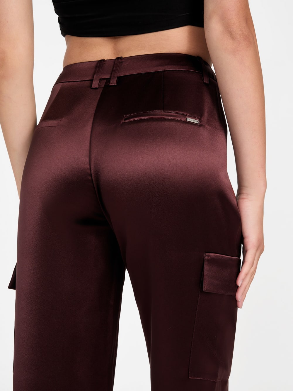 Megan Cargo Satin Pants - Guess