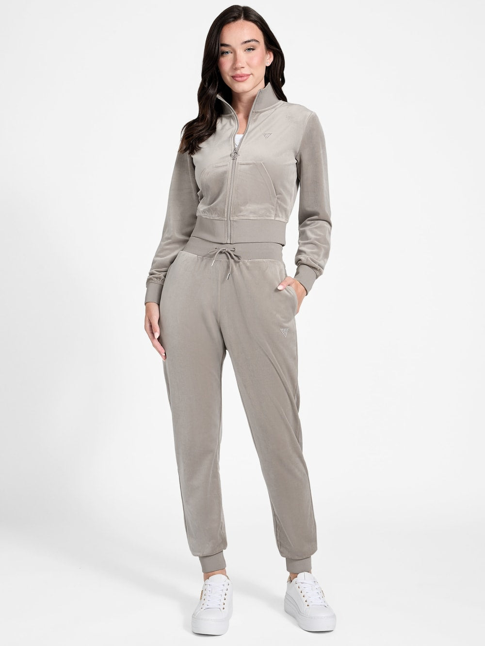 Couture Velvet Jogger Pants - Guess