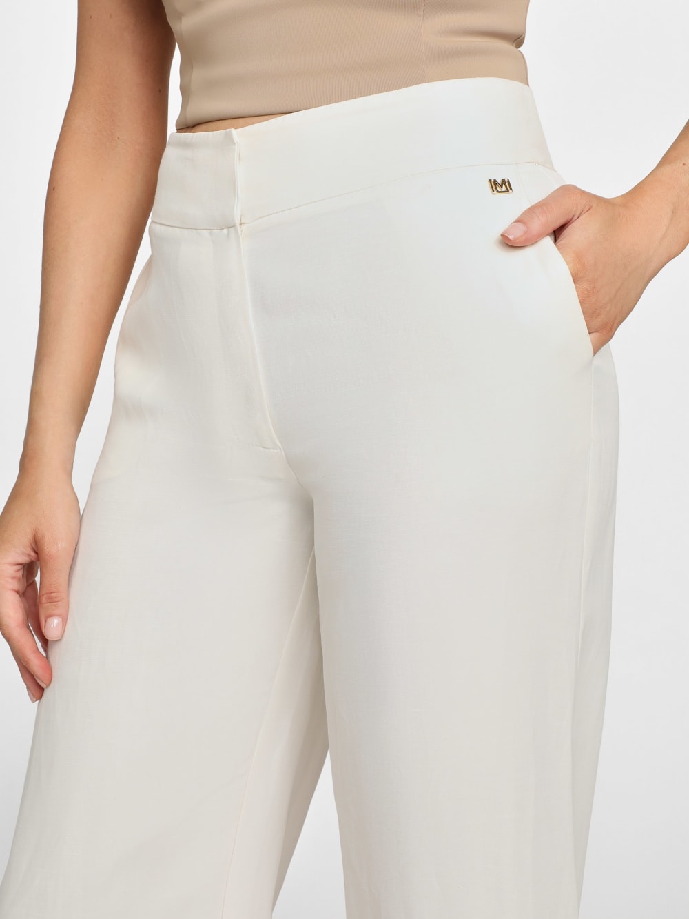 Eco Greta Linen-Blend Pant - Guess