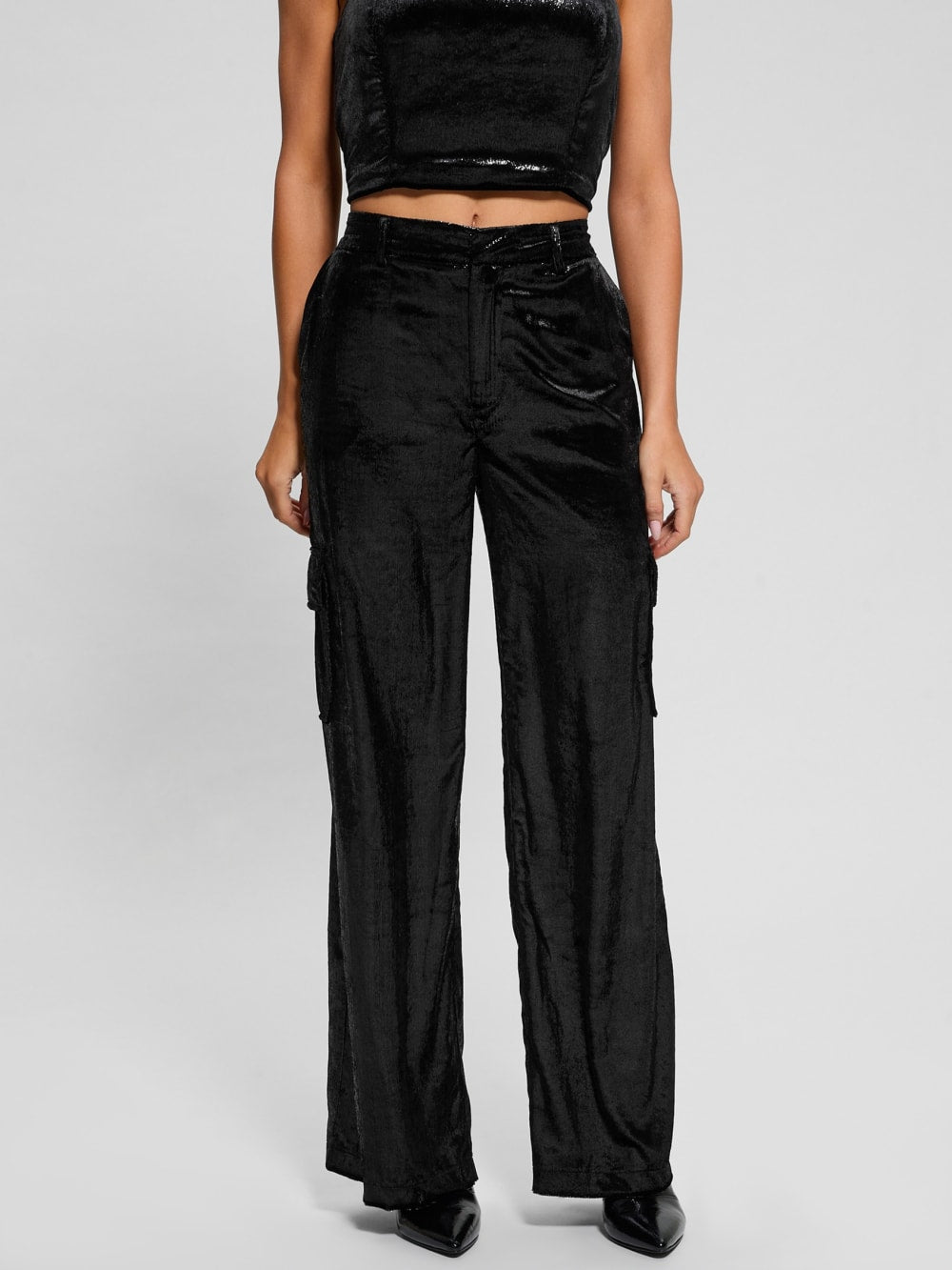 Jolie Velvet Cargo Pants - Guess