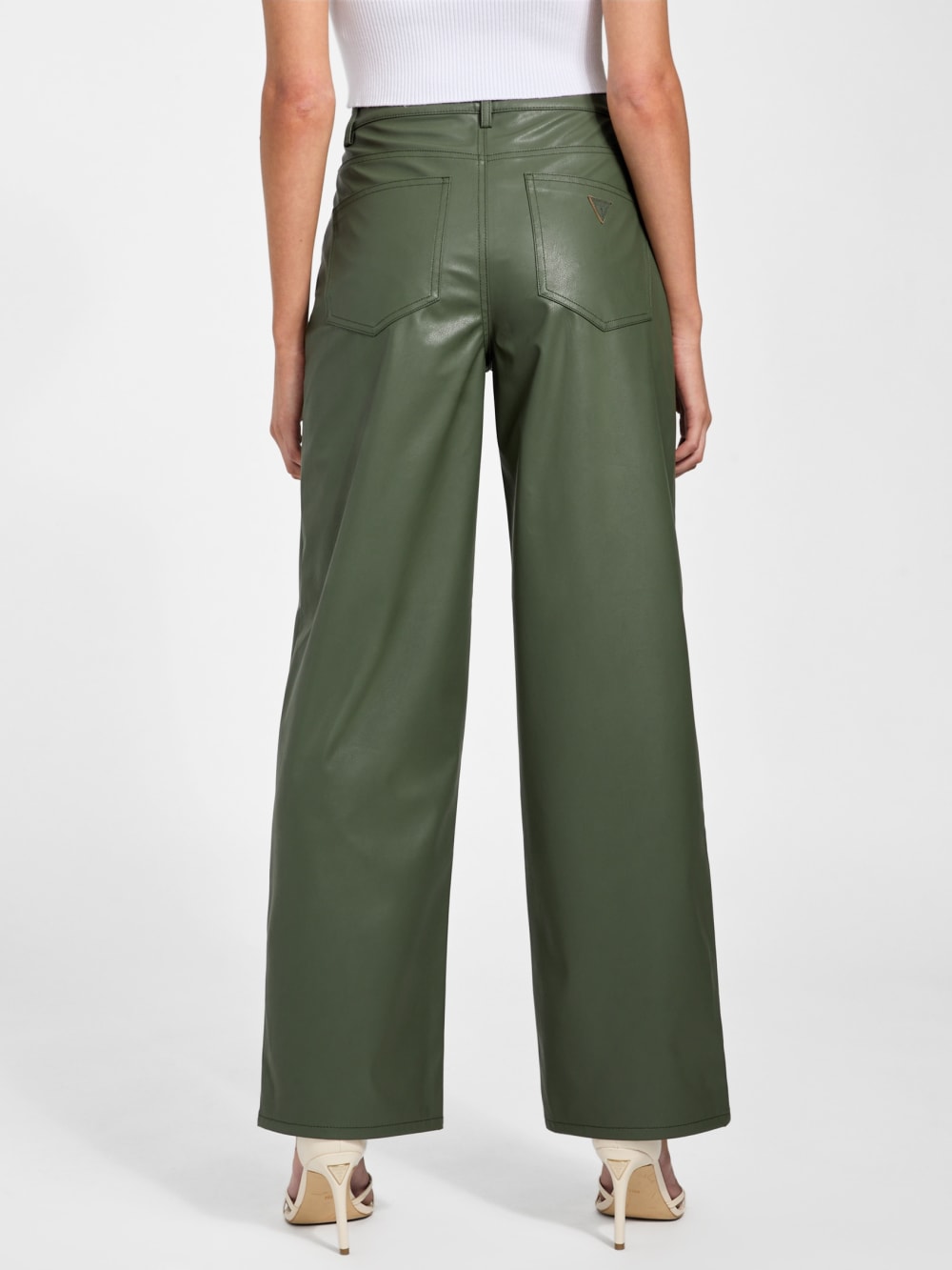 Alix Faux-Leather High-Rise Straight Pants - Guess