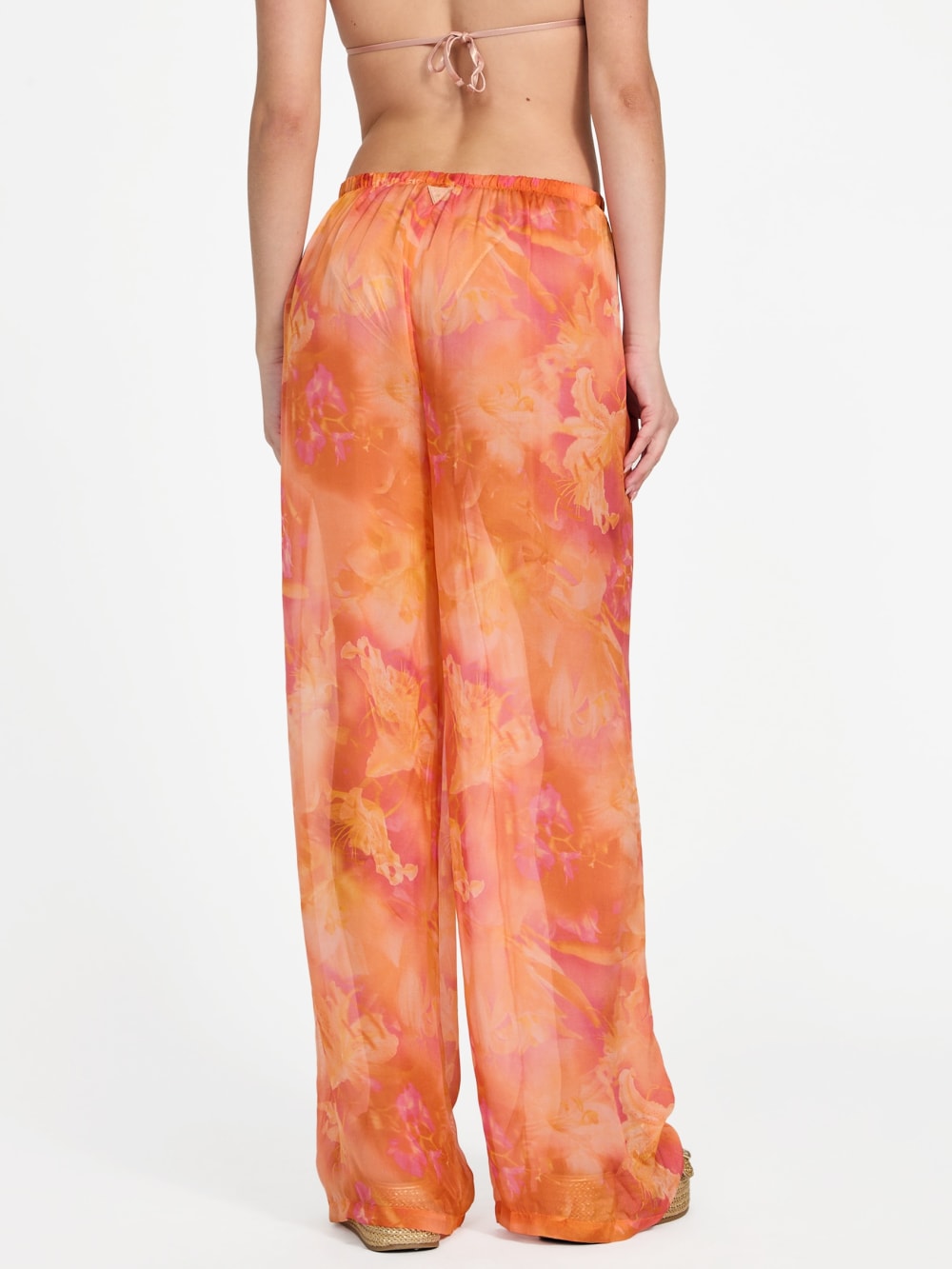 Printed Silk-Blend Chiffon Pants - Guess
