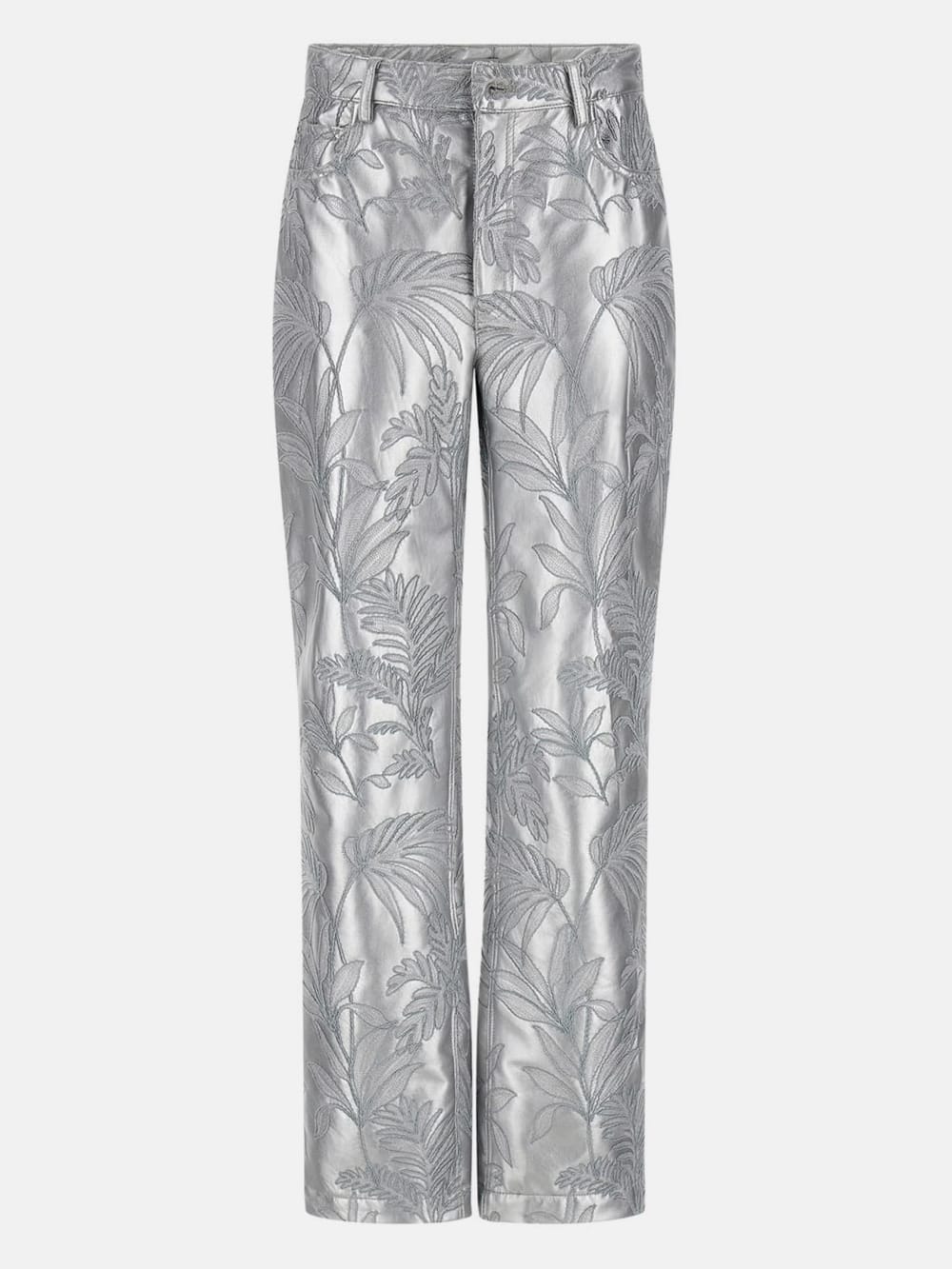 Clelia Faux-Leather Embroidered Pants - Guess