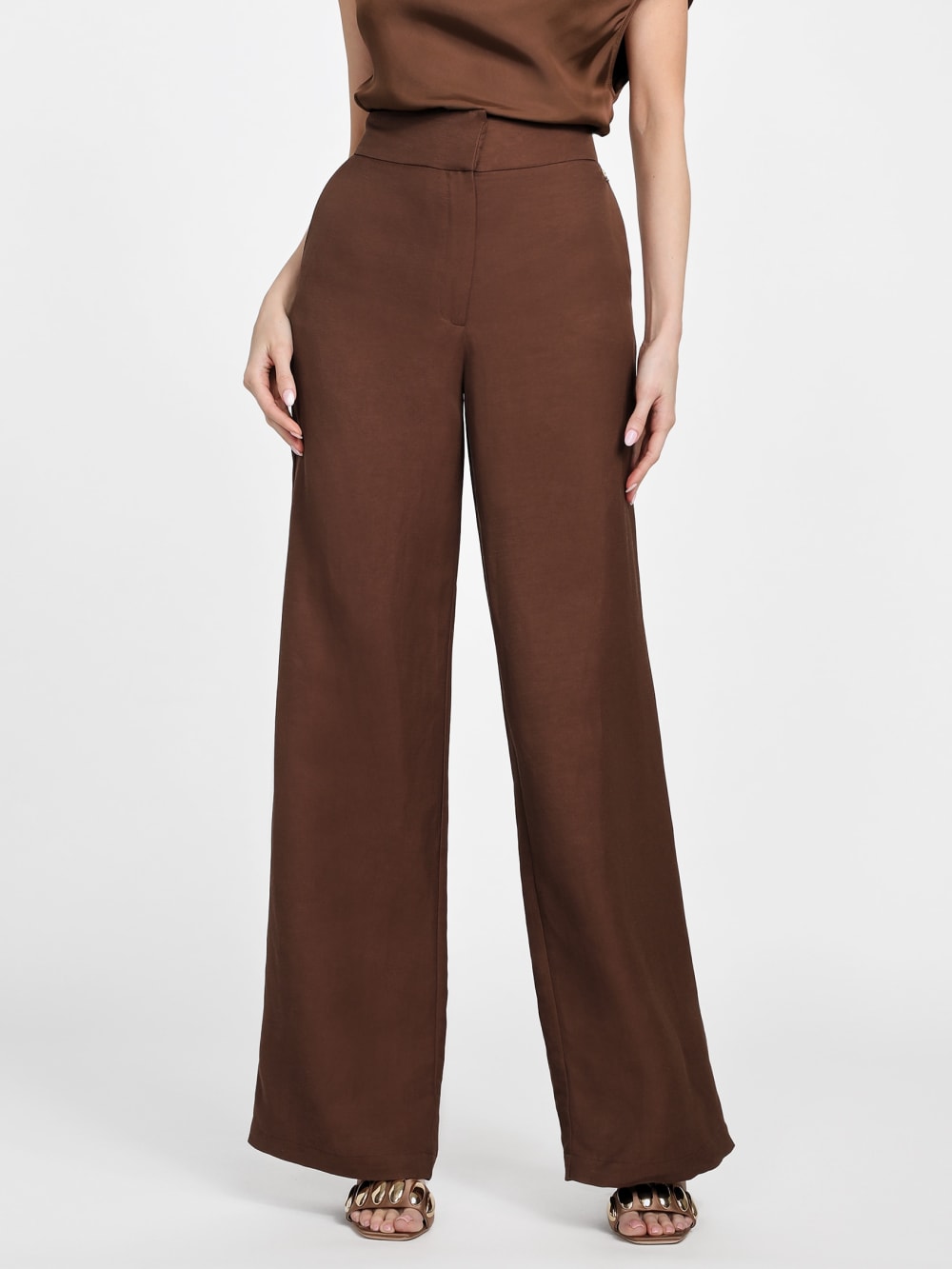 Eco Greta Linen-Blend Pant - Guess
