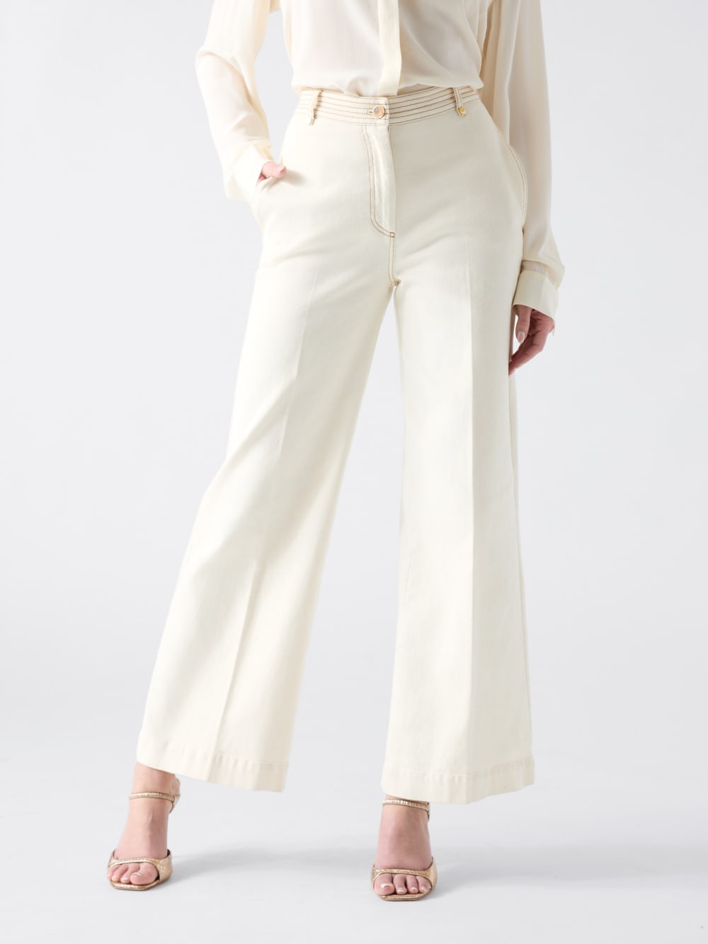 Naomi Wide-Leg Denim Pant - Guess