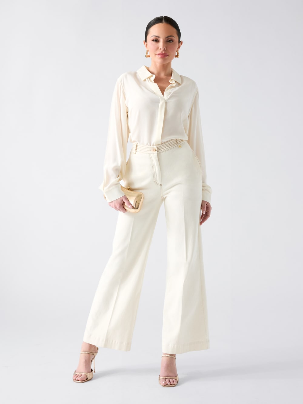 Naomi Wide-Leg Denim Pant - Guess
