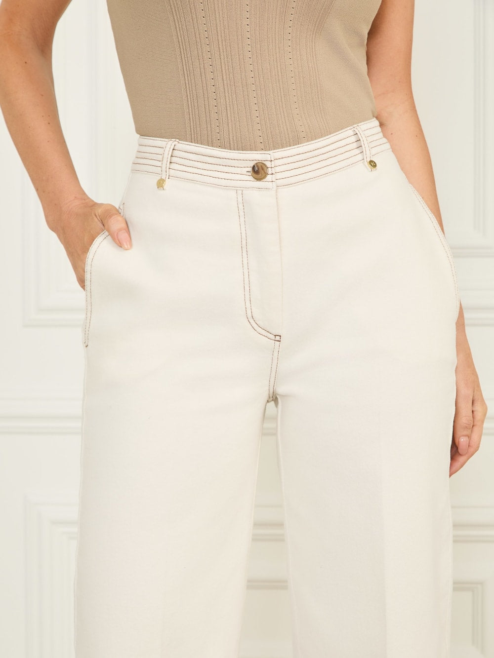 Naomi Wide-Leg Denim Pant - Guess