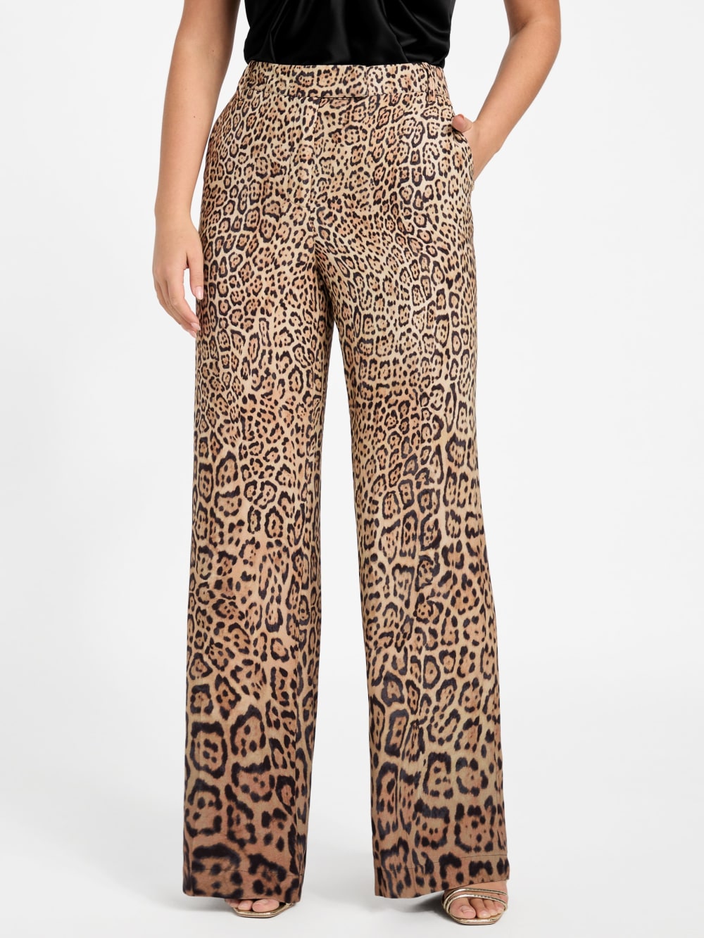 Amy Printed Satin Pant - Guess