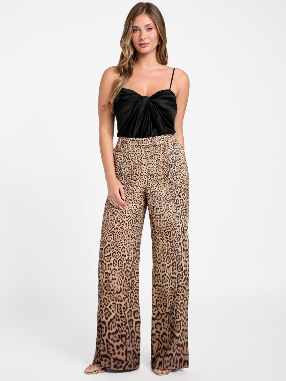 Amy Printed Satin Pant - Guess