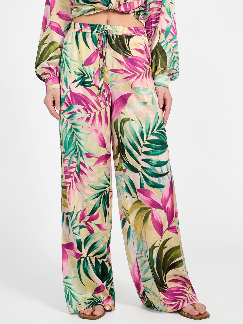 Ines Printed Satin Pants - Guess