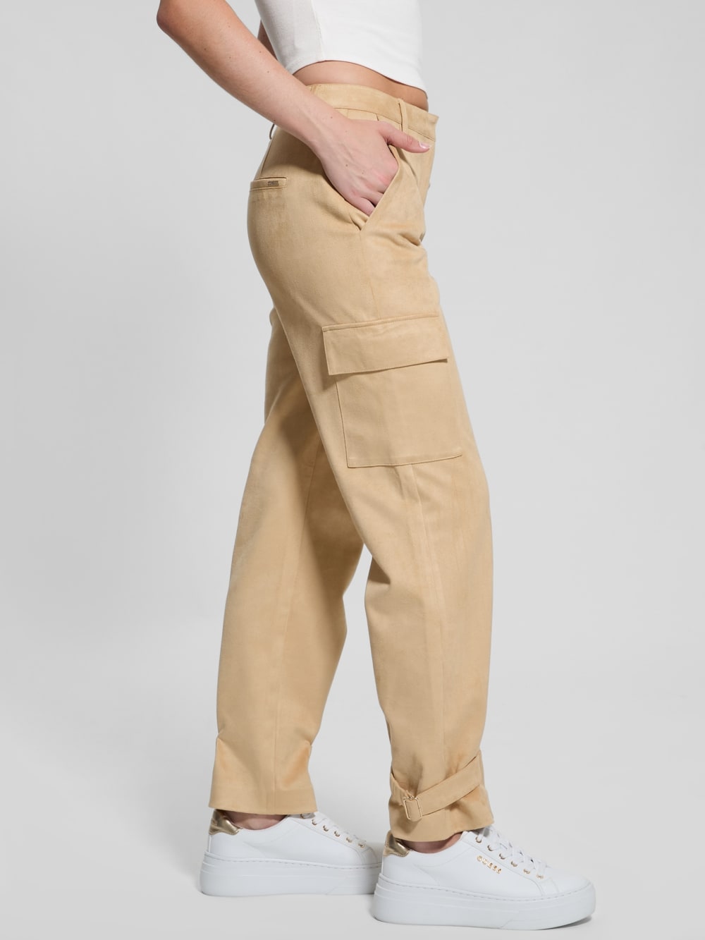 Mariza Faux-Suede Cargo Pants - Guess