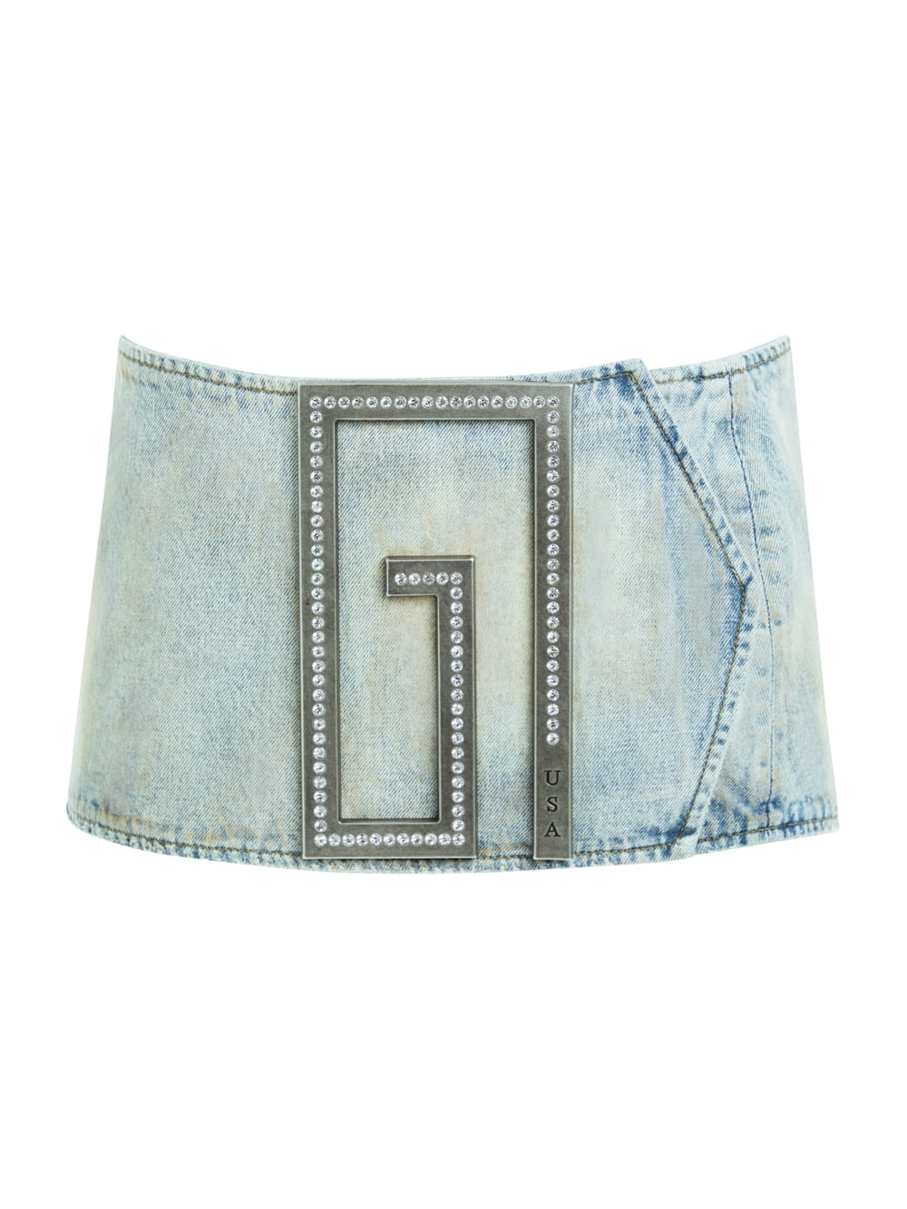 belted mini denim skirt - Guess