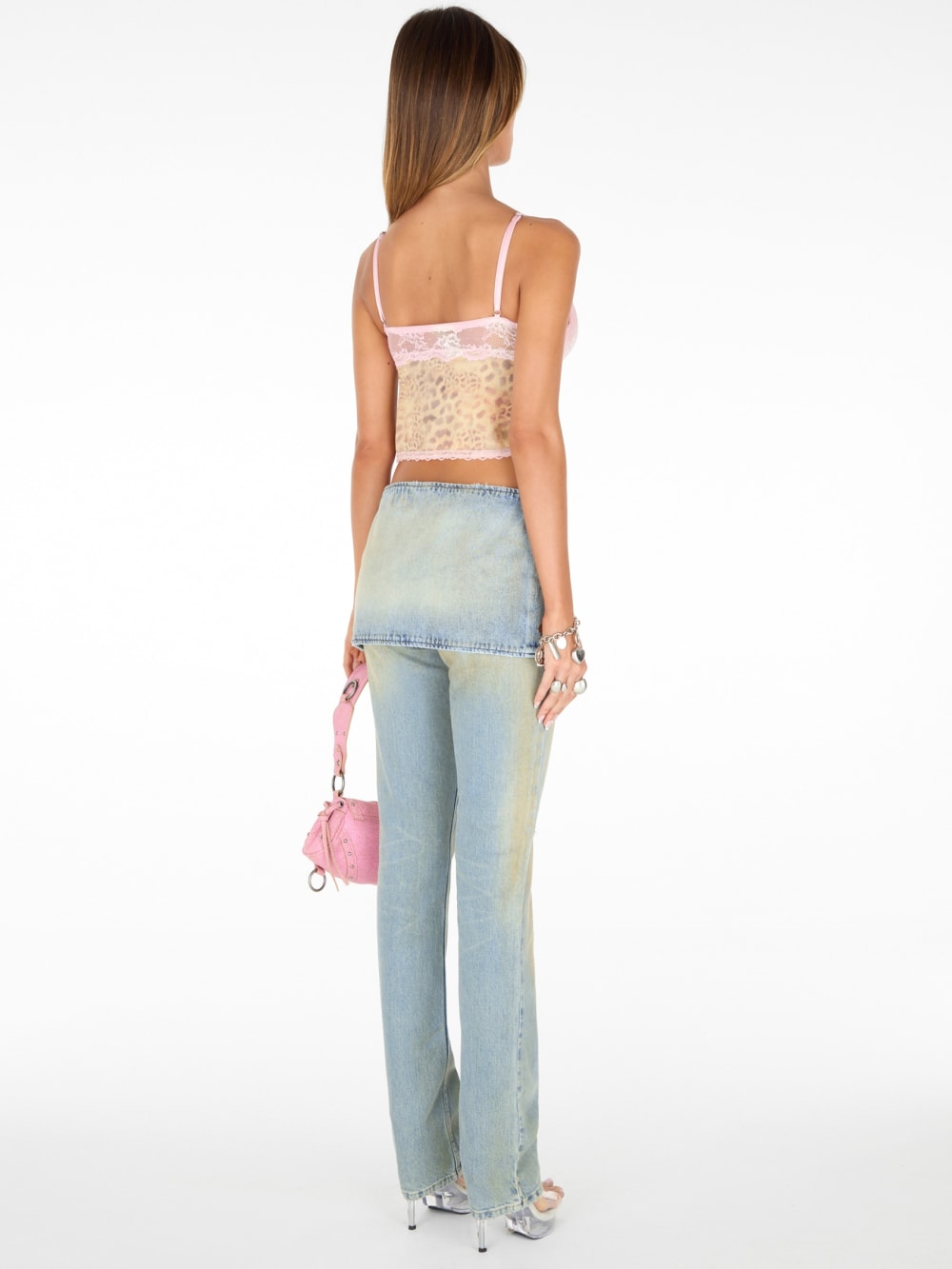 belted mini denim skirt - Guess
