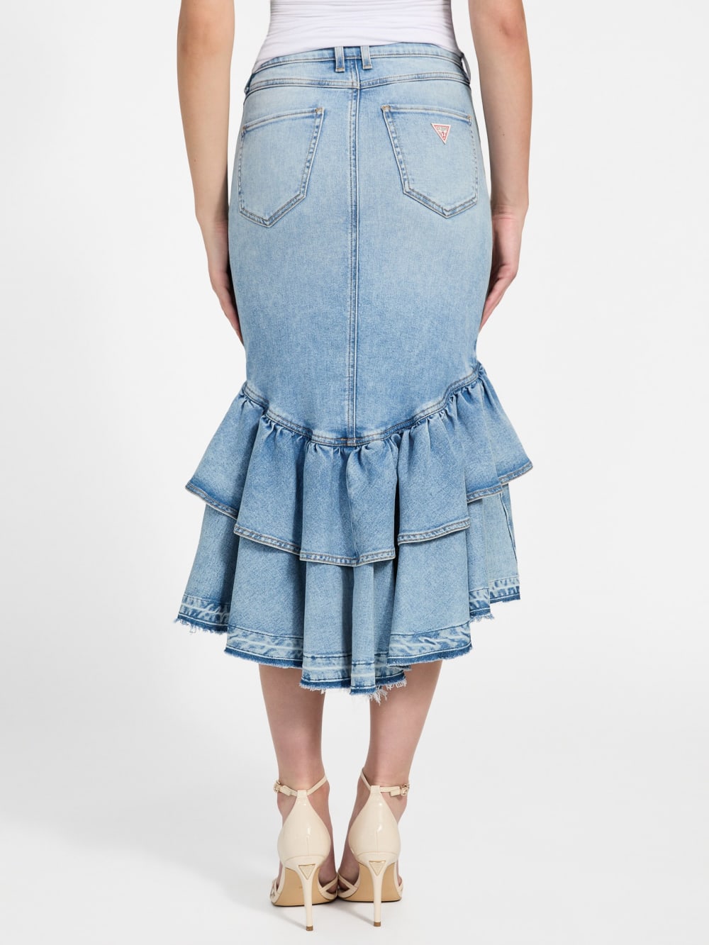 Eco Marina Denim High-Low Skirt - Guess
