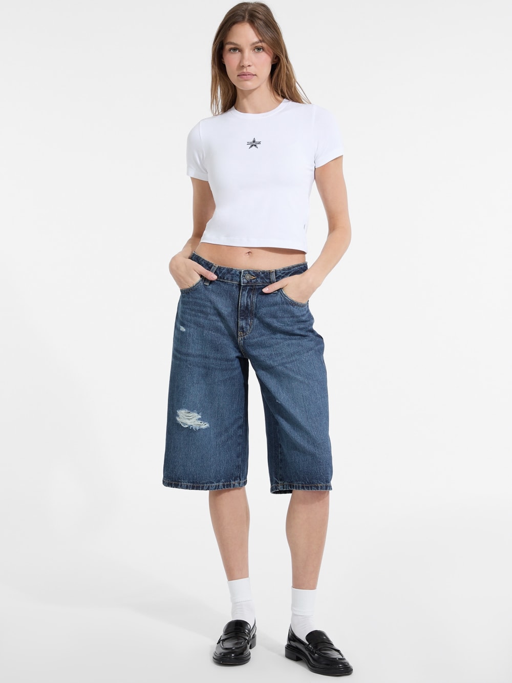 Baggy Denim Shorts - Guess