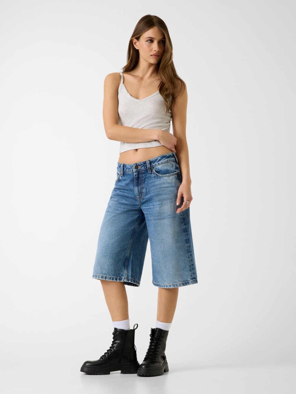 Baggy denim bermuda - Guess