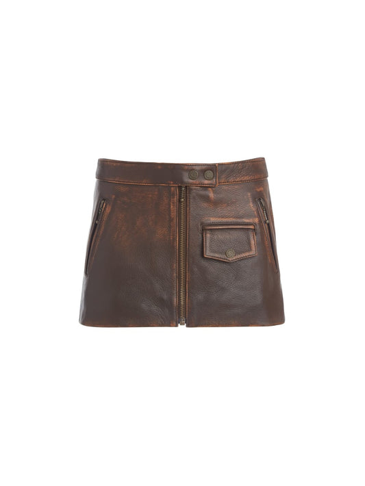 vintage leather skirt - Guess