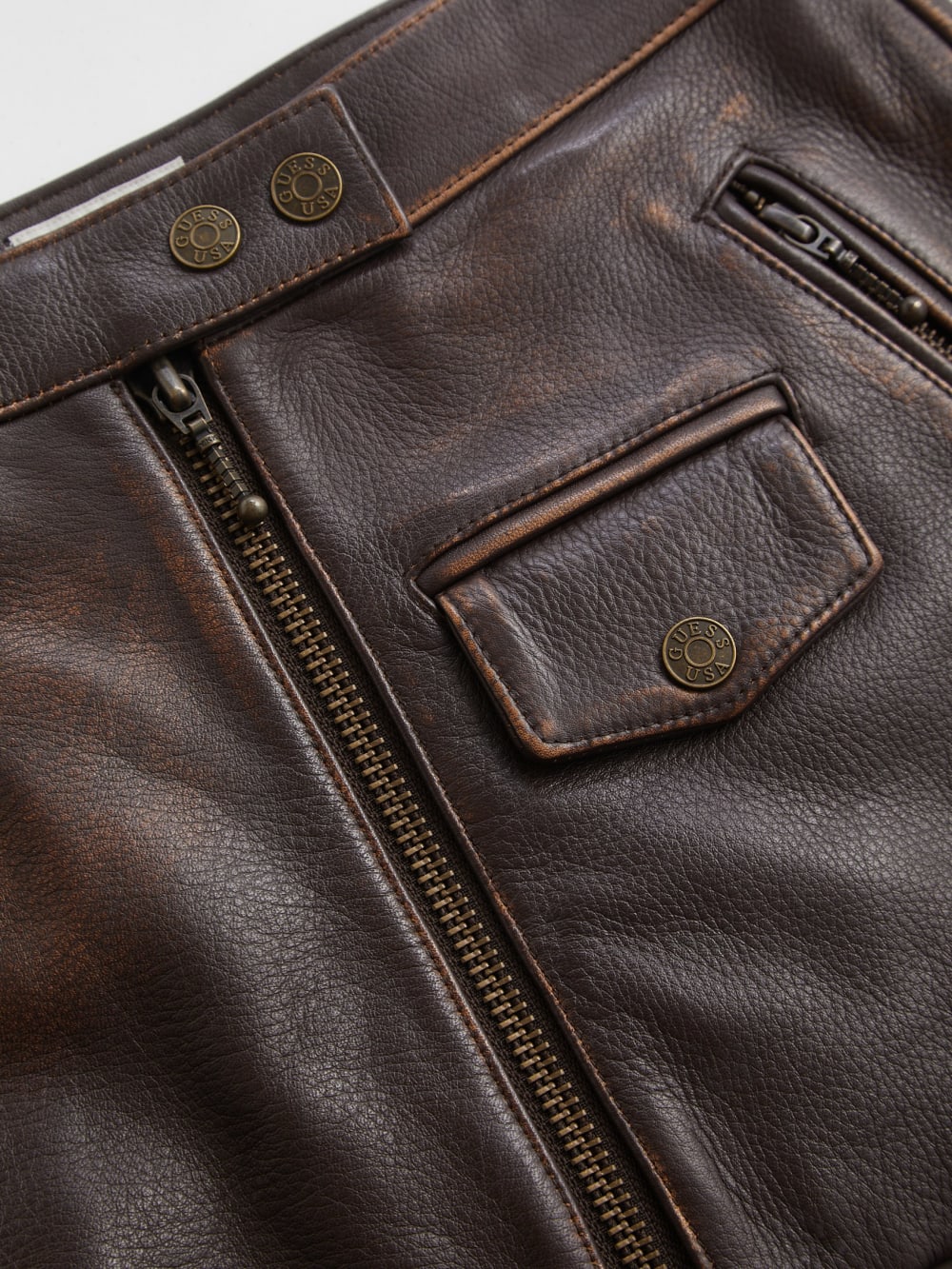 vintage leather skirt - Guess