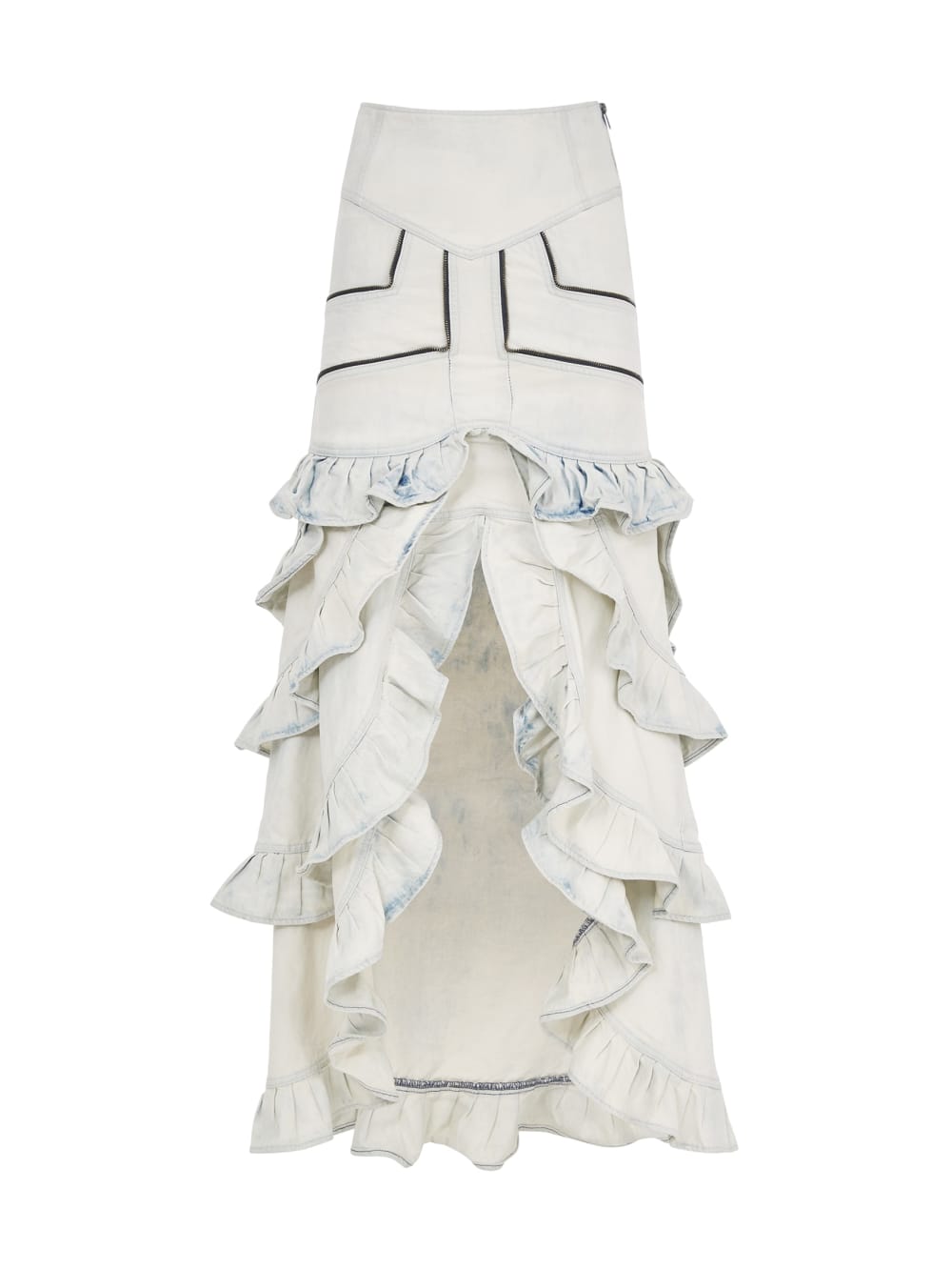 denim ruffle skirt - Guess