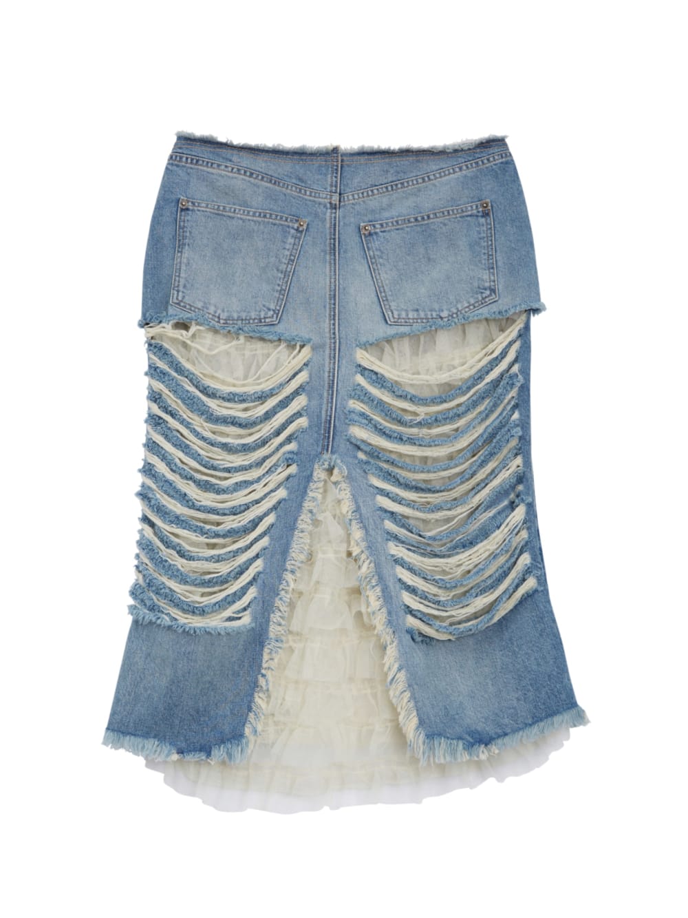 Distressed Denim Skirt - Guess