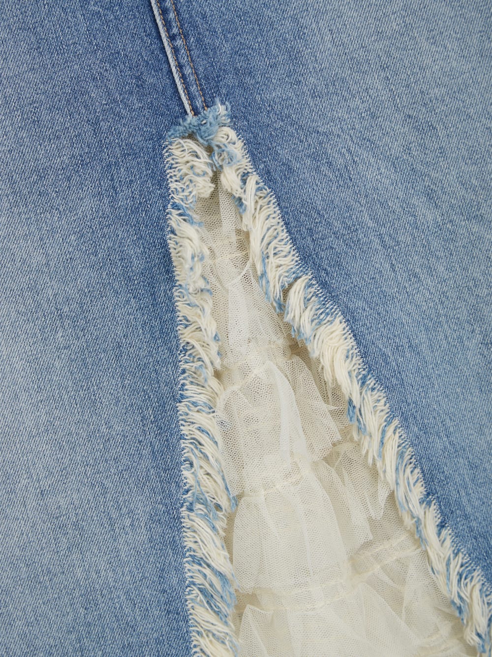 Distressed Denim Skirt - Guess
