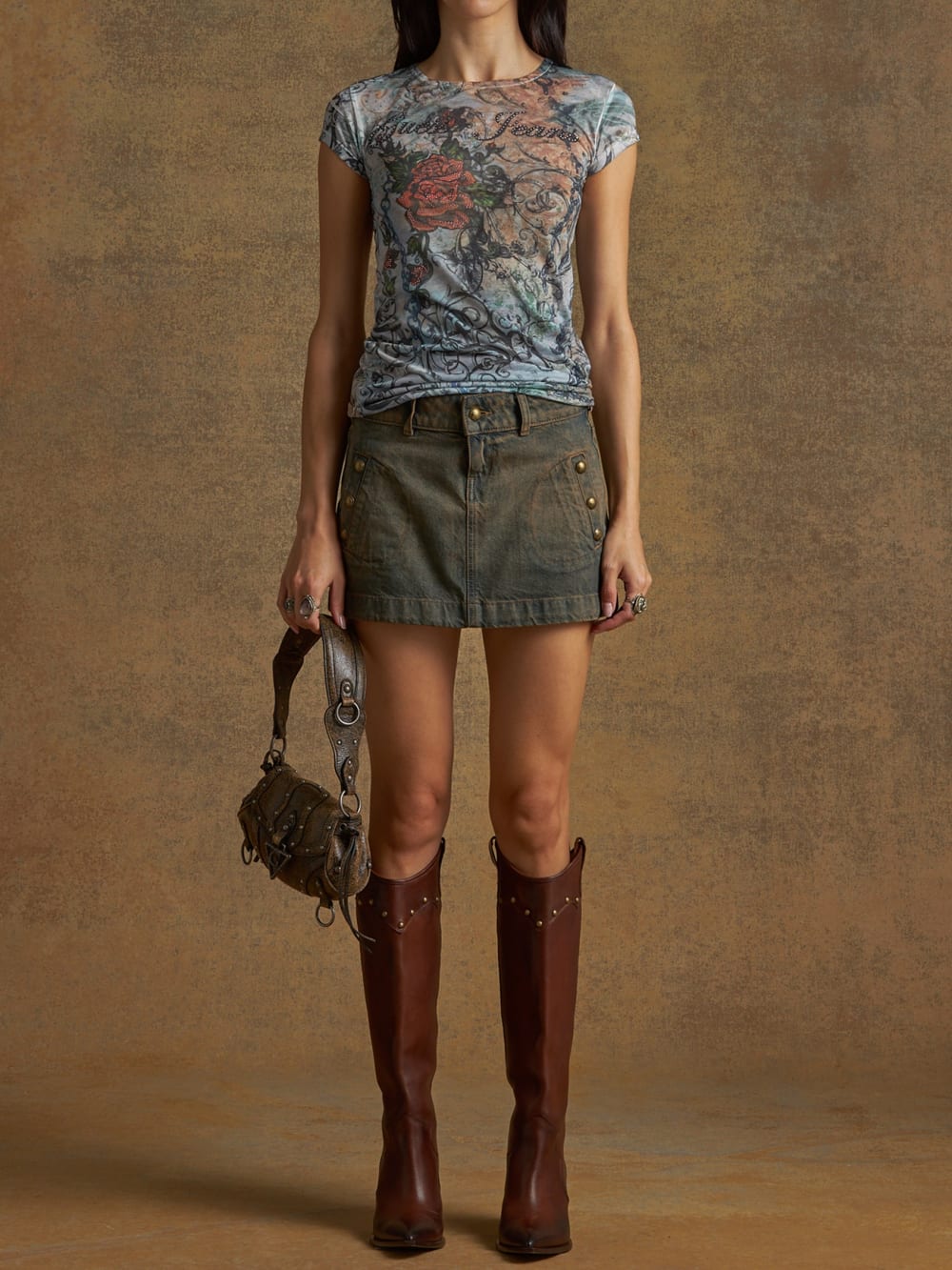 denim mini skirt - Guess