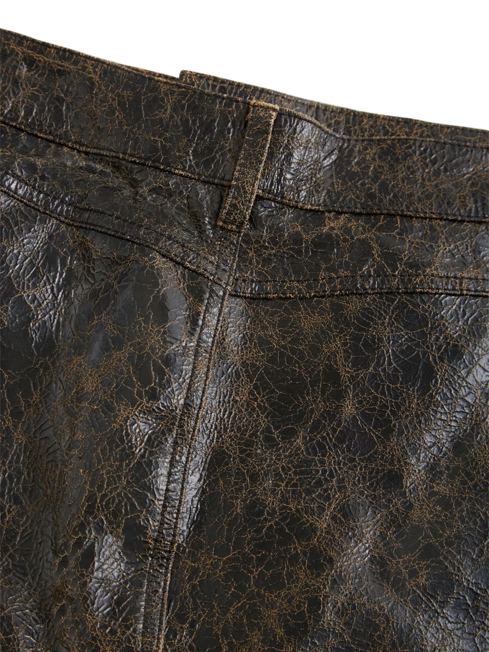 crackle leather shorts - Guess