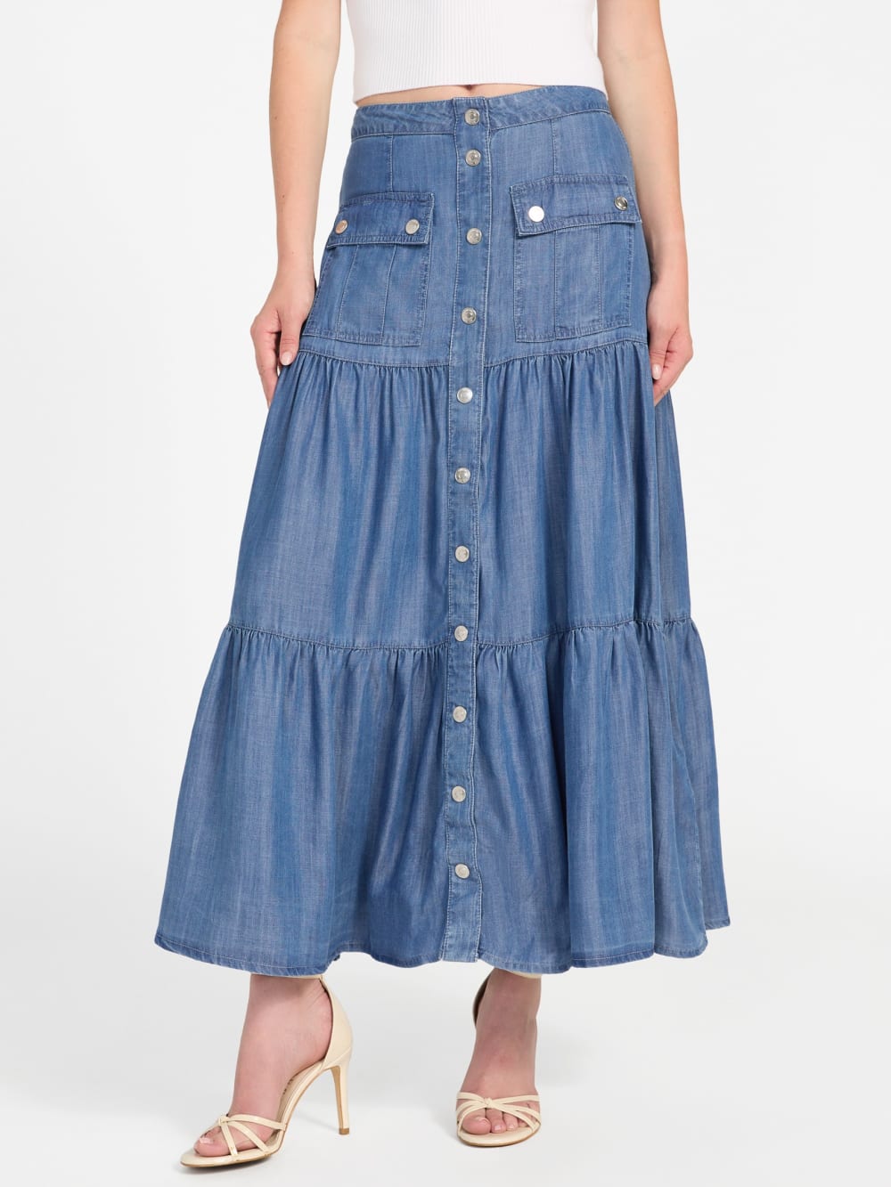 Eco Denim Maxi Skirt - Guess