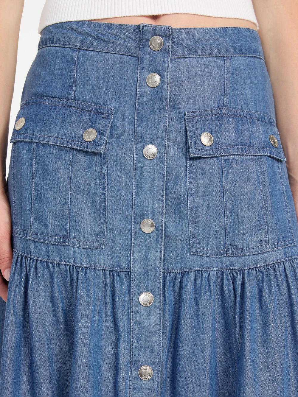 Eco Denim Maxi Skirt - Guess