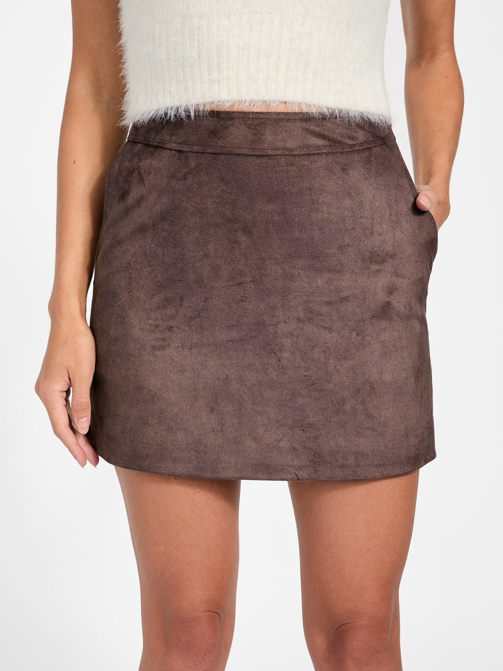 Eco Camryn Faux-Suede Mini Skirt - Guess