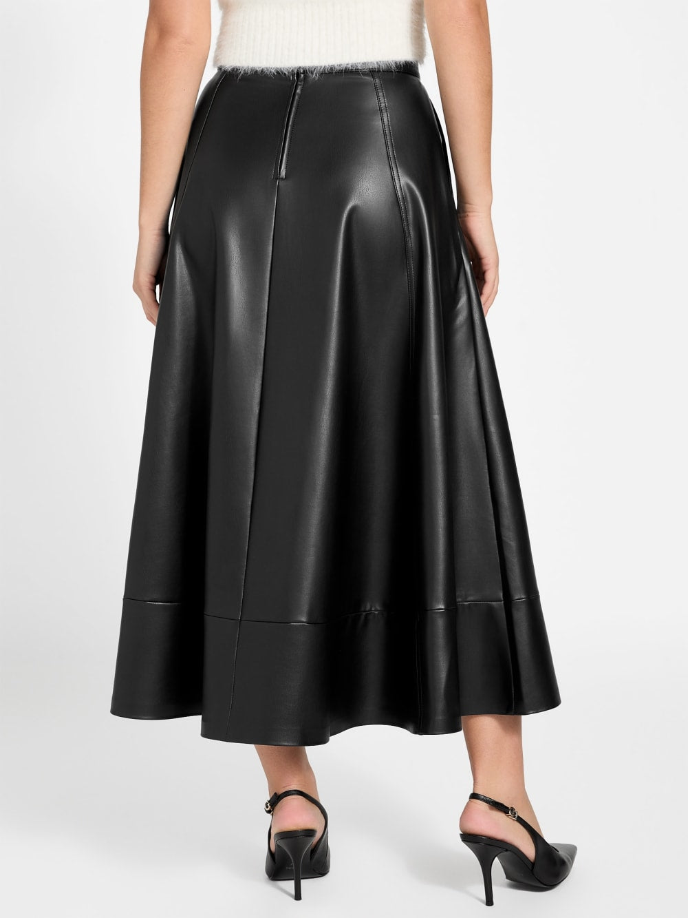 Delores Faux-leather Circle Skirt - Guess