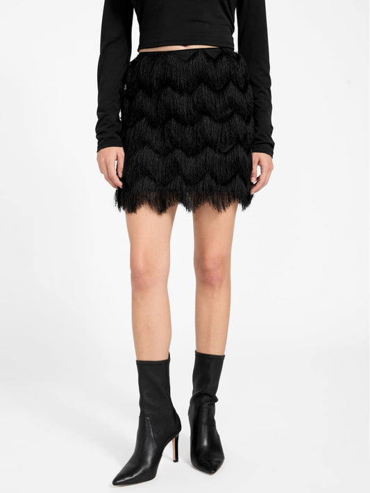 Alyna Fringe Mini Skirt - Guess